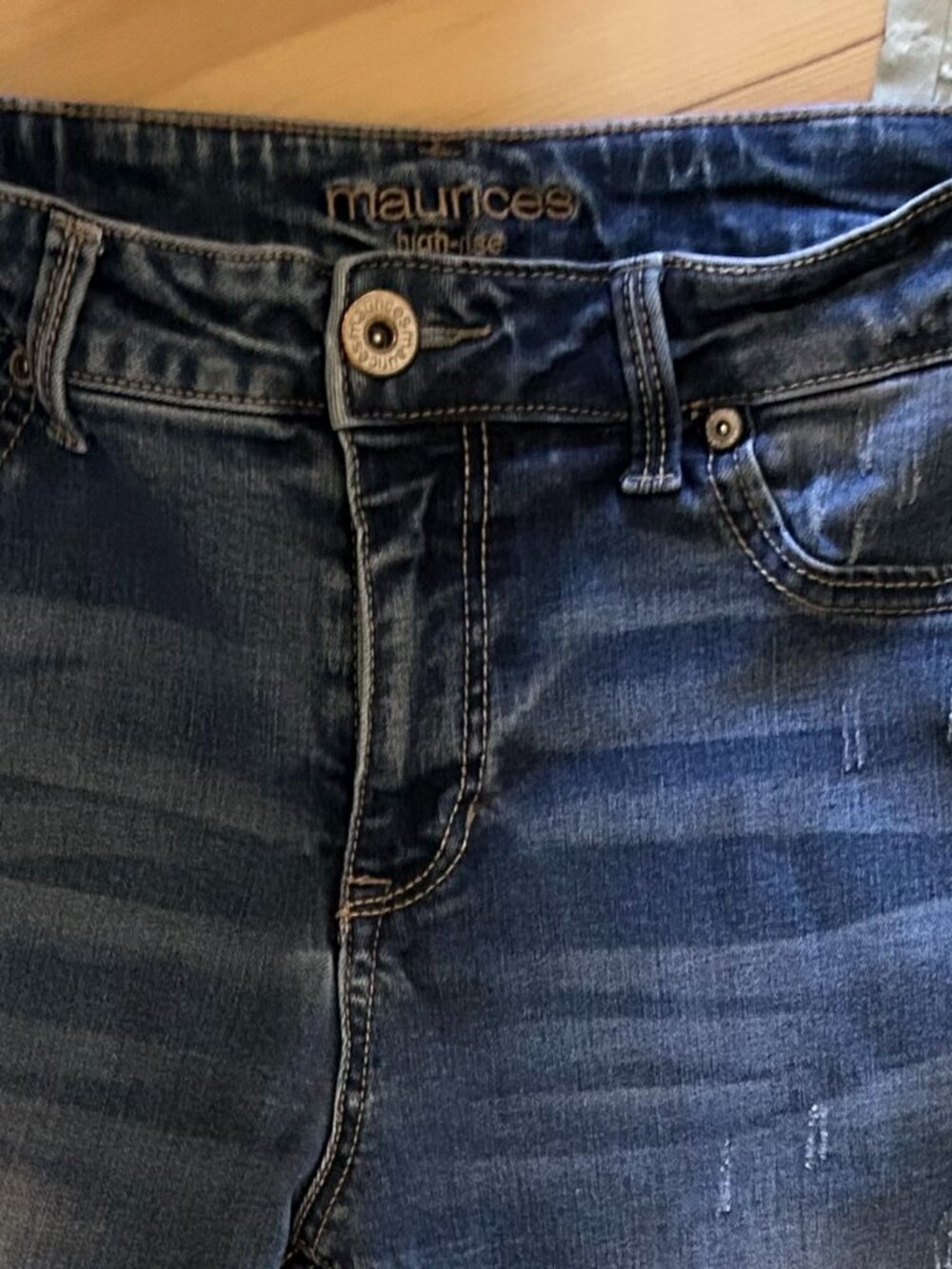 size medium stretch demin blue denim jeans womens pants maurices - Picture 5 of 6